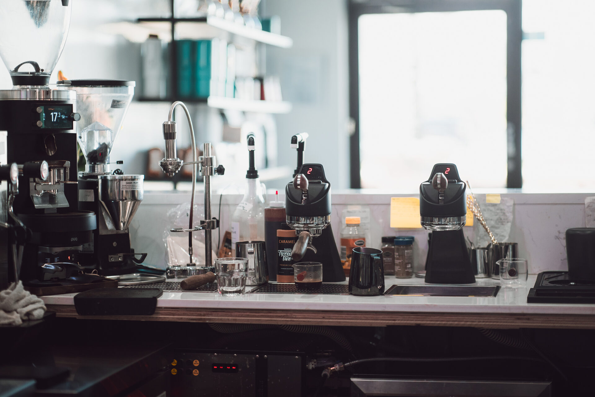The bar counter
